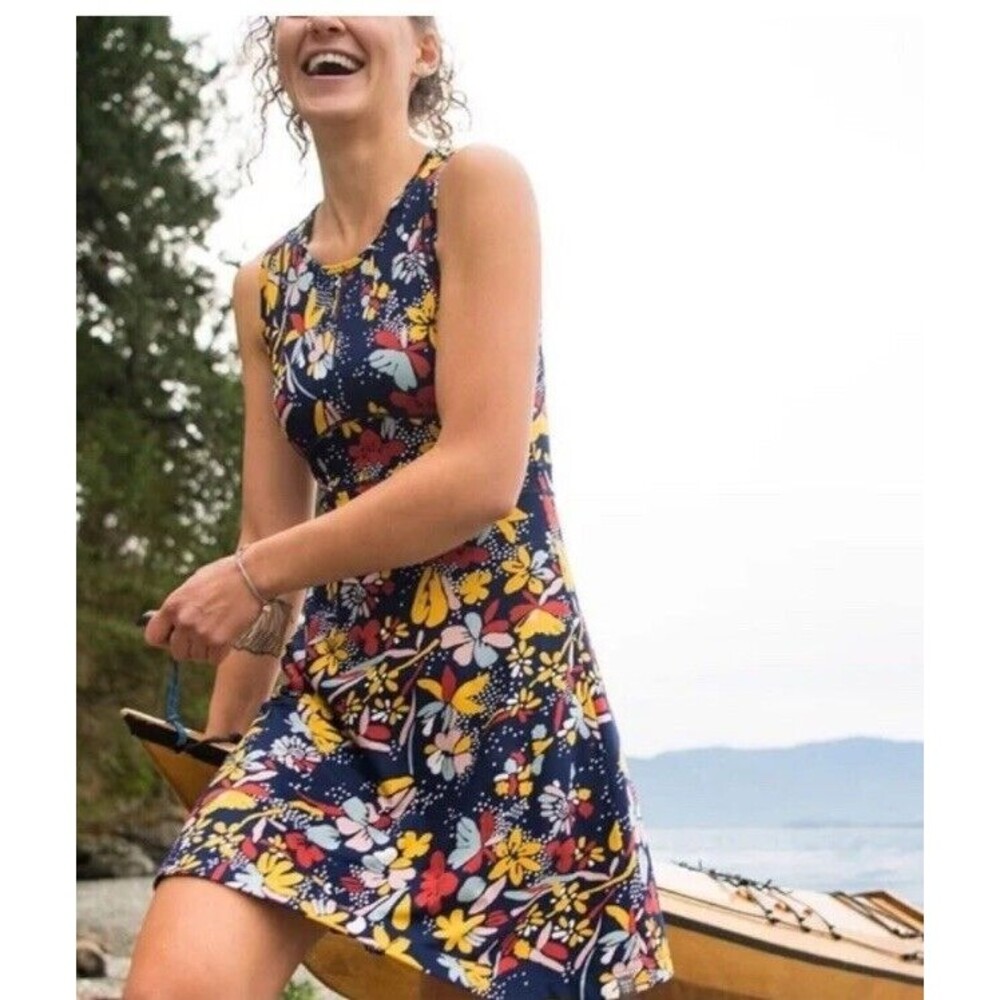 Title Nine Floral Dream Dress - Blue, Yellow, Red, White